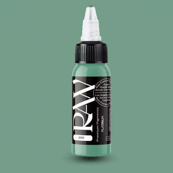 Raw Pigments EU Jade – gedecktes Seegrün mit kühlem, türkisem Unterton Tattoo-Pigment, 30ml Flasche