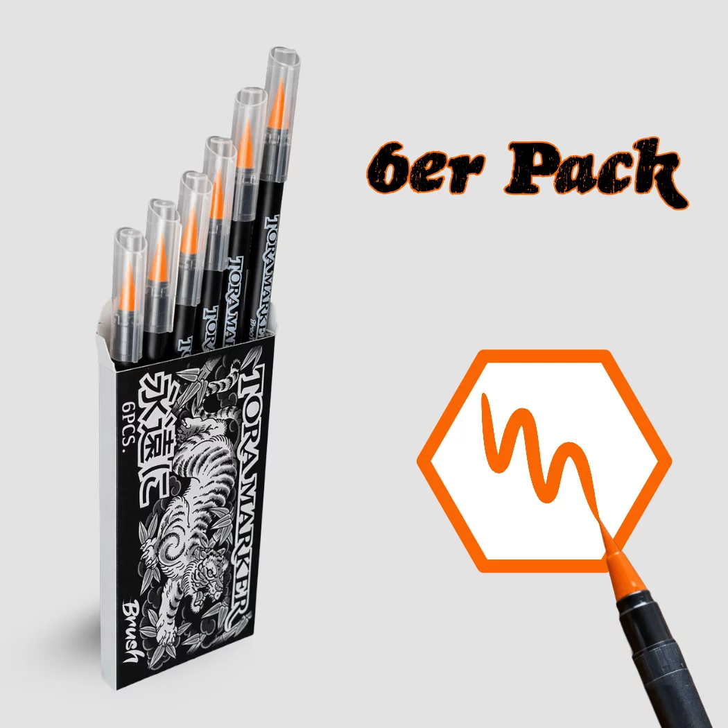 Tora Marker Brush - Daidai 6er Pack 