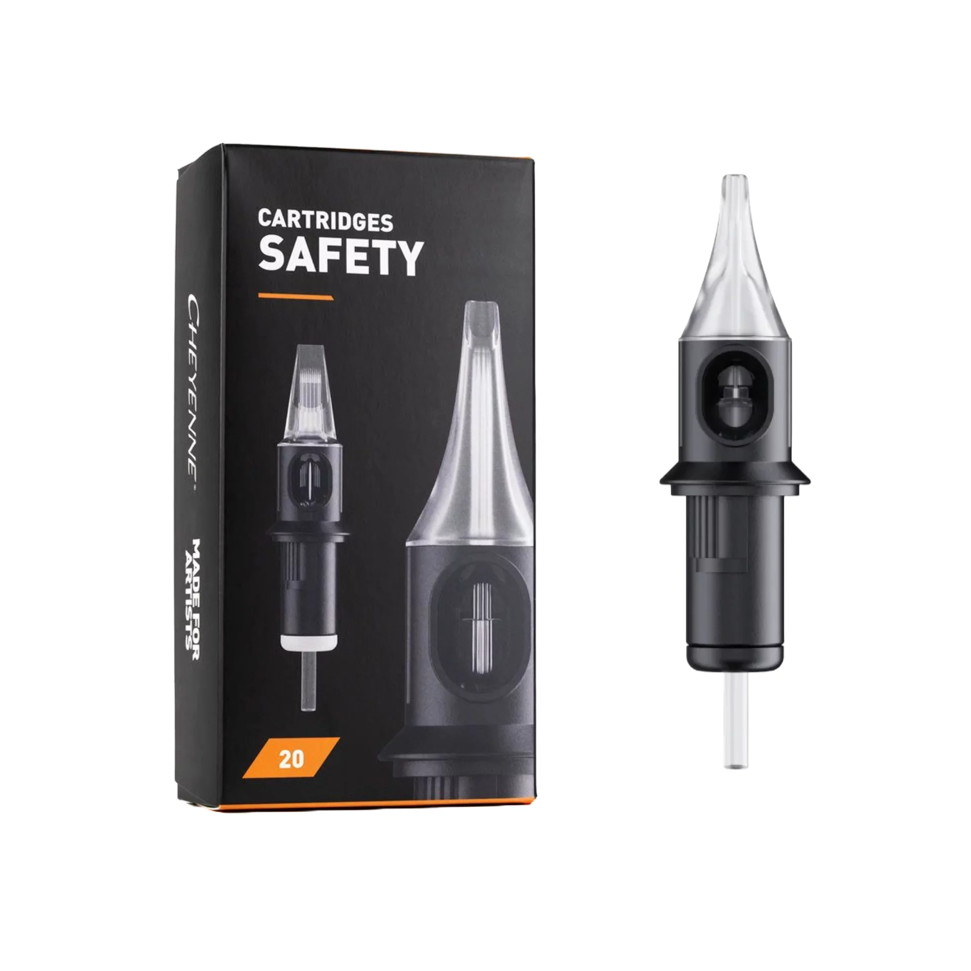 Verpackung Cheyenne Safety Cartridges Round Liner, 20 Nadelmodule steril verpackt