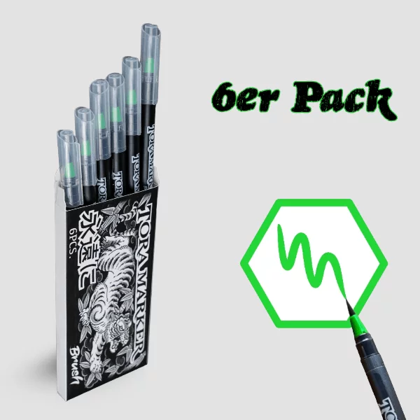 Tora Marker Brush - Sasa Green 6er Pack