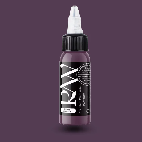 Raw Pigments EU Kings Mantle – dunkles, gedecktes Pflaumen-Violett Tattoo-Pigment, 30ml Flasche