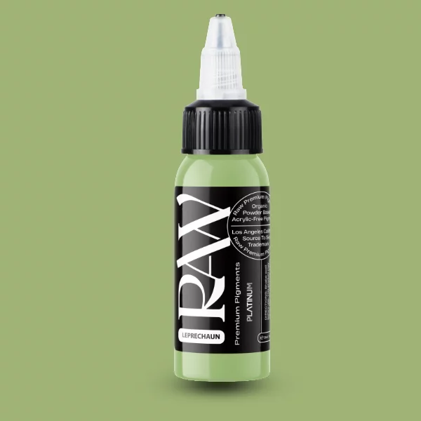 Raw Pigments EU Leprechaun – helles, frisches Sattgrün Tattoo-Pigment, 30ml Flasche