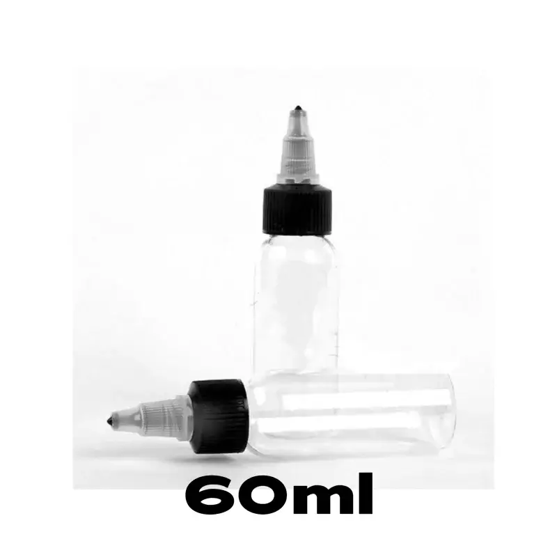 Leerflasche mit Twistoff Deckel 60ml für Greywash und Tattoo Farbverdünnungen