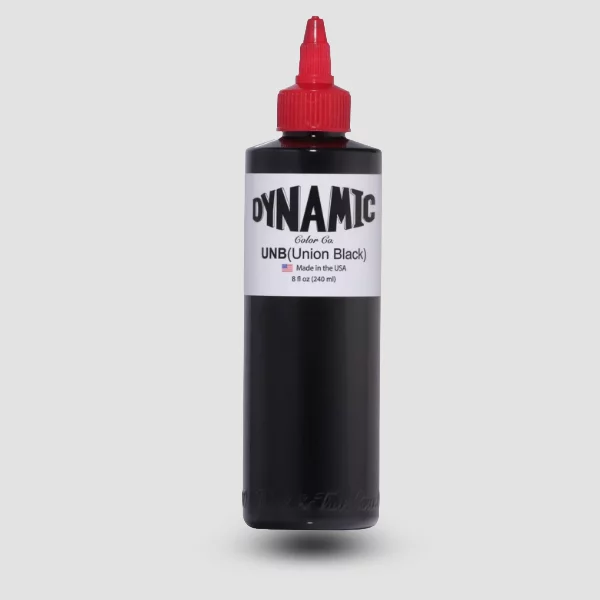 Dynamic Union Black – ultra-glattes, mattes Schwarz für gleichmäßige Fillings, 240ml Flasche, Made in USA