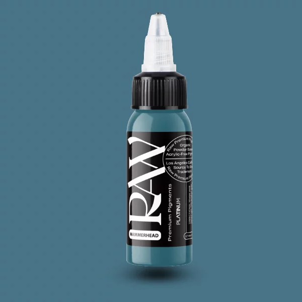 Raw Pigments EU Hammerhead – gedämpftes Blaugrau mit Grünstich Tattoo-Pigment, 30ml Flasche