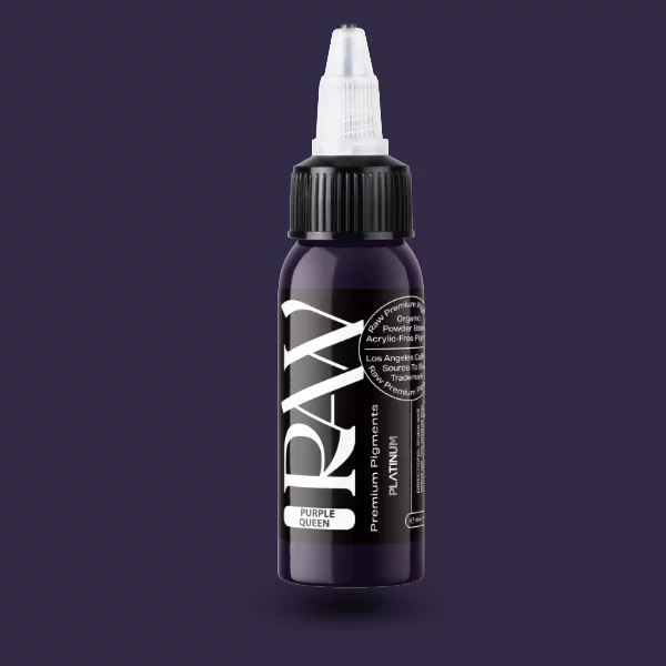 Raw Pigments EU Purple Queen – dunkelstes, majestätisches Purpur Tattoo-Pigment, 30ml Flasche
