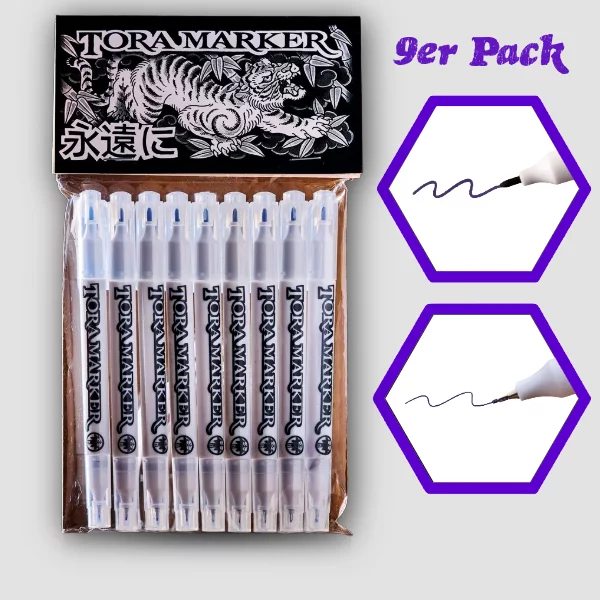 Tora Marker Regular Dual Tip - Violet 9er Pack