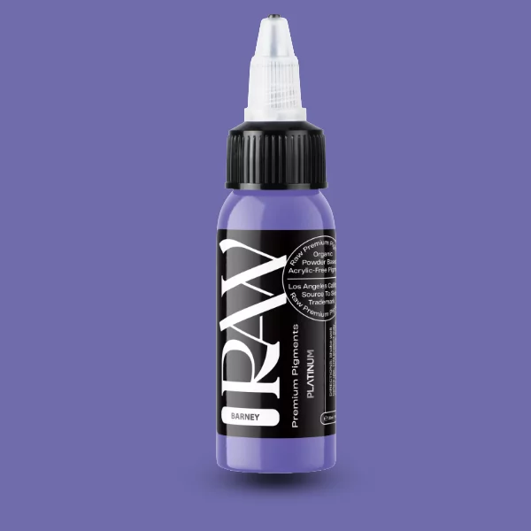 Raw Pigments EU Barney – kräftiges Periwinkle Blau-Violett Tattoo-Pigment, 30ml Flasche