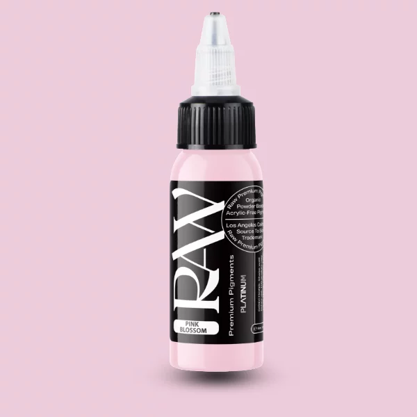 Raw Pigments EU Blossom – zartes, helles Blütenrosa Tattoo-Pigment, 30ml Flasche