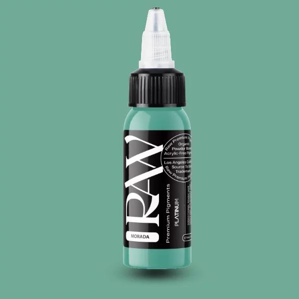 Raw Pigments EU Morada – gedecktes Seegrün-Türkis Tattoo-Pigment, 30ml Flasche